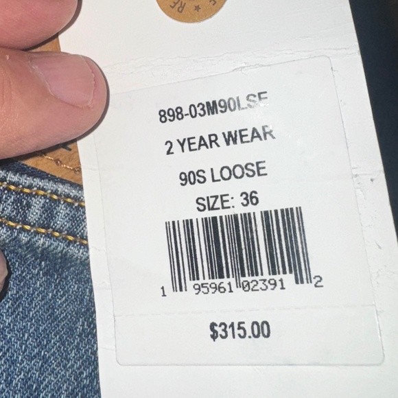 RE/DONE 90s Loose Long Jean  36 x30 - Picture 2 of 6